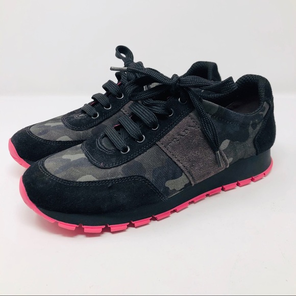 prada camouflage sneakers